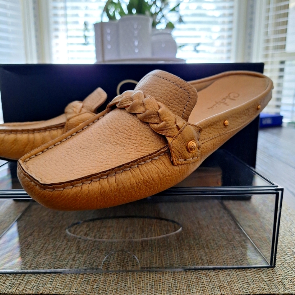 Cole Haan Tan Leather Mules